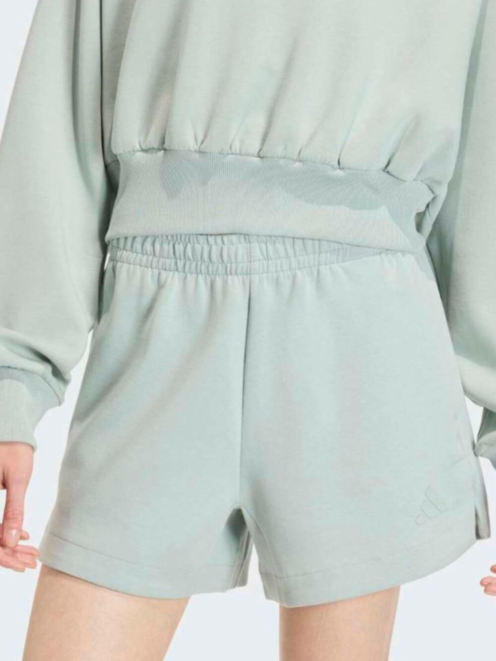 Adidas - Soft Lux Shorts - XS, Wonder Sage Green (NWT)